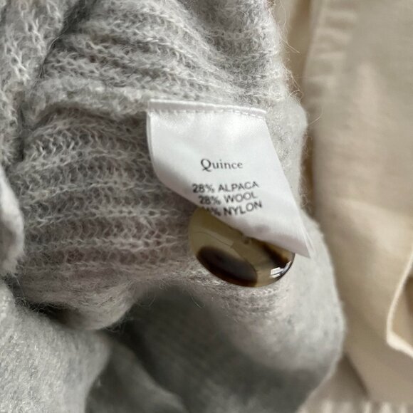 Quince Mohair Grey Sweater Cashmere - Picture 4 of 4